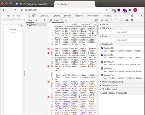 Debugging JavaScript に対する画像結果