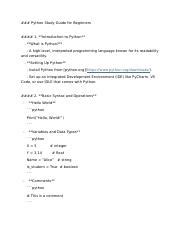 Image result for Python Study Guide