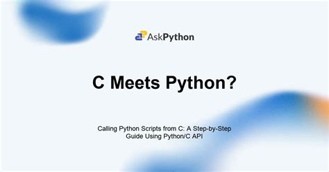 Image result for Calling Python Code From C