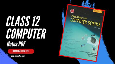 Afbeeldingsresultaten voor Class 12 Computer Science Notes