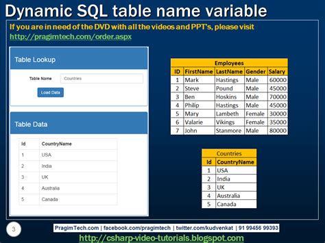 Dynamic SQL Tutorial に対する画像結果