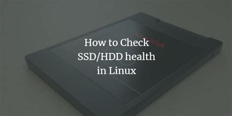 Image result for Linux HDD Health Check