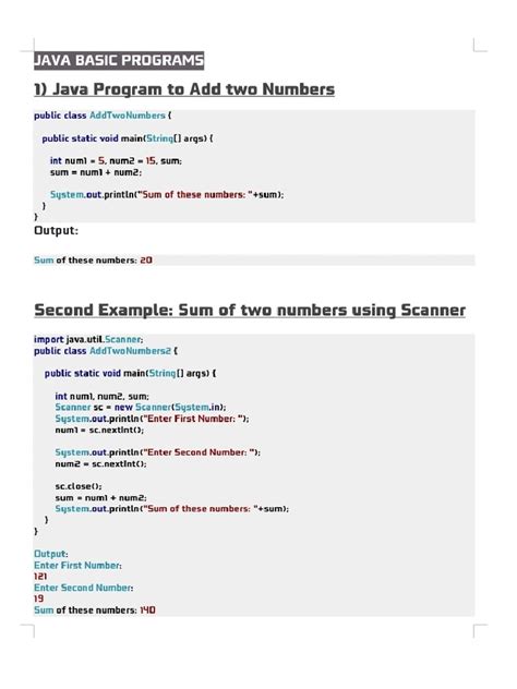 Basic Programs in Java に対する画像結果