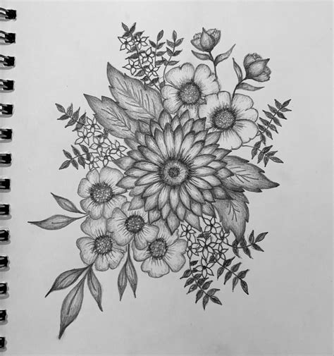 Afbeeldingsresultaten voor Flower Pencil Art Tutorials