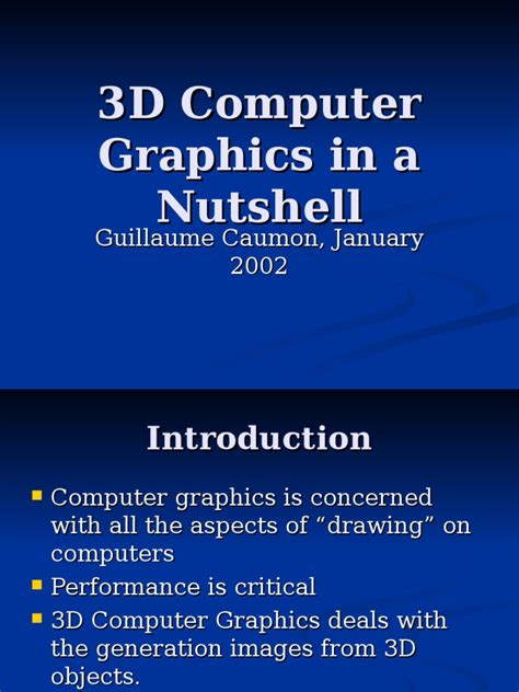 3D Computer Graphics in A Nutshell | PDF | Rendering (Computer Graphics ...