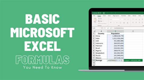 Image result for Basic Excel Formulas Explained