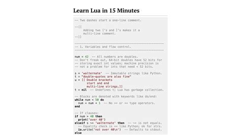 Image result for Lua Code Tutorial