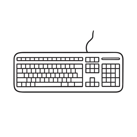 Toradh íomhá ar Computer Keyboard Vector Drawing