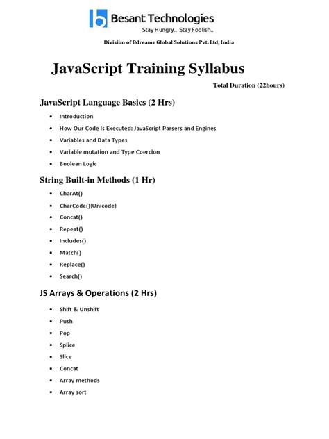 Image result for HTML CSS JavaScript Syllabus