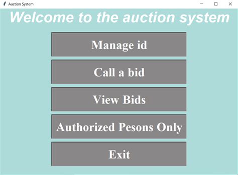 Image result for Auction System Source Code Python