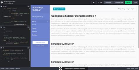 Image result for Bootstrap Sidebar Menu