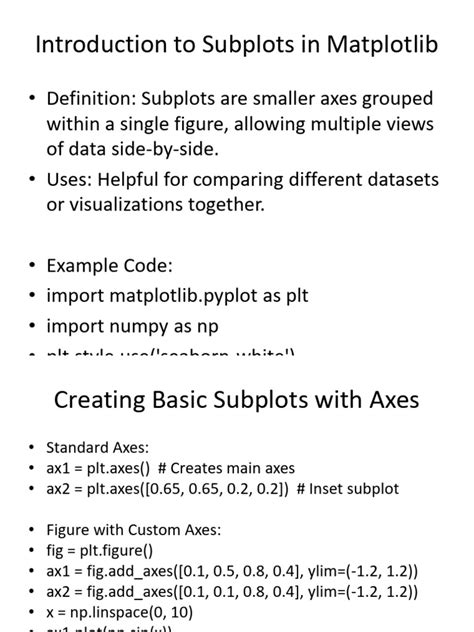 Image result for Matplotlib Subplots Guide