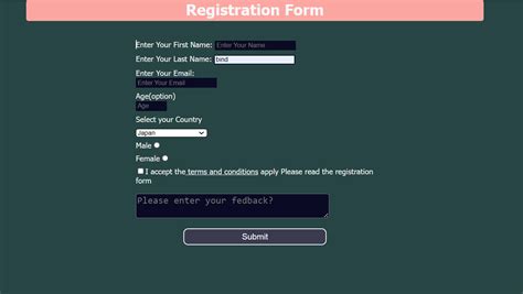 Registration Form Using JavaScript に対する画像結果