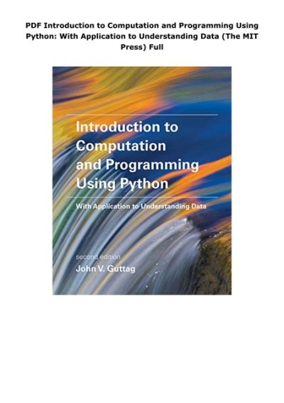 Image result for Introduction to Computation and Programming Using Python