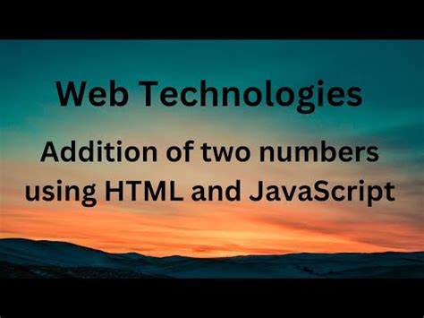 Afbeeldingsresultaten voor Two Number Addition Using JavaScript and HTML without CSS