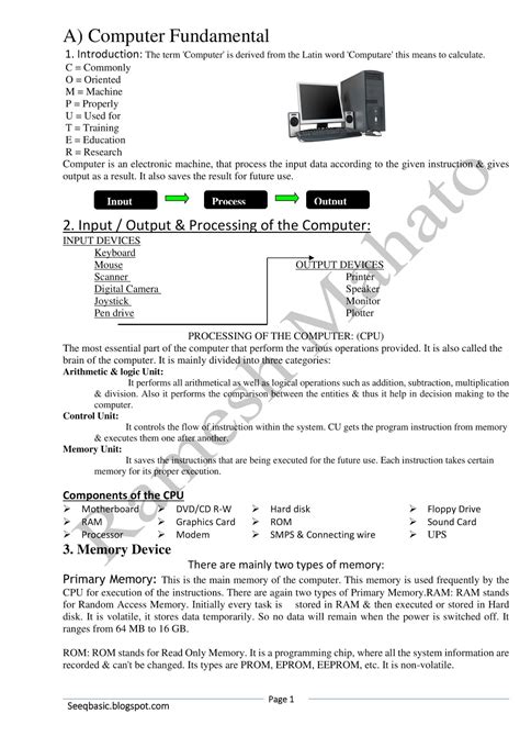 Image result for Basic Computer Science Notes