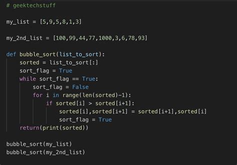 Afbeeldingsresultaten voor Bubble Sort Python Code