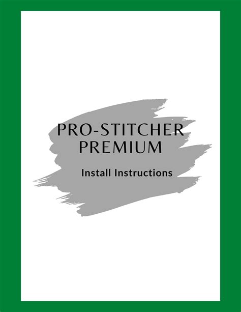 Image result for Pro-Stitcher Pre Install