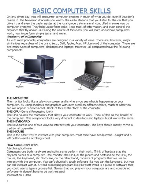 Image result for Basic Computer Skills