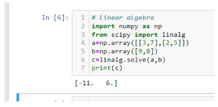 Image result for SciPy Example in Python Code Dfor Machine Learning