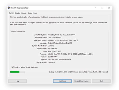 Testing Computer Spec に対する画像結果