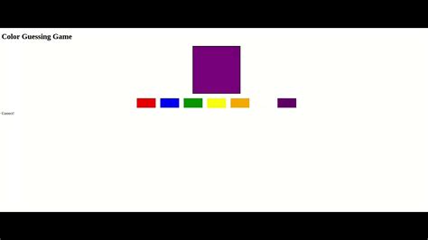 Image result for JavaScript Color Guessing Game