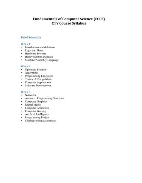 Toradh íomhá ar Computer Science Basic and Advanced Syllabus