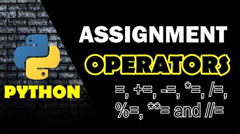 Image result for Python Assignment Operator