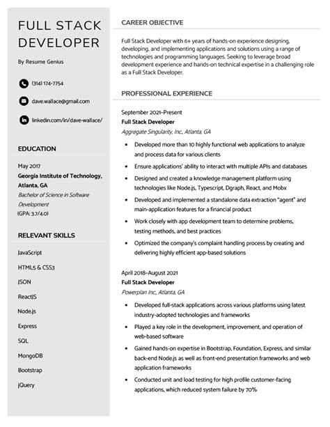 Image result for Full-Stack Python Developer Sample Resume