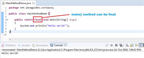 Image result for Final Method in Java Code