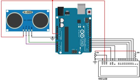 Ultrasonic Sensor Circuit Diagram With Arduino Code