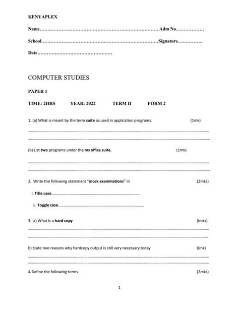 Image result for Form 2 Computer Lessons