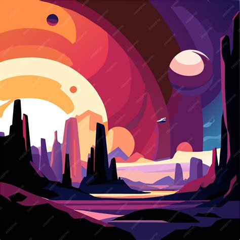 Image result for Alien World Vector Landscape