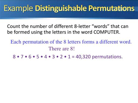Image result for Distinguishable Permutation Examples