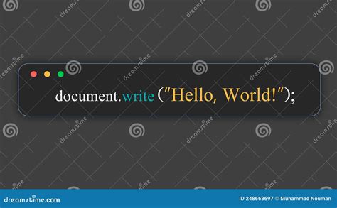 Image result for JavaScript Hello World Code