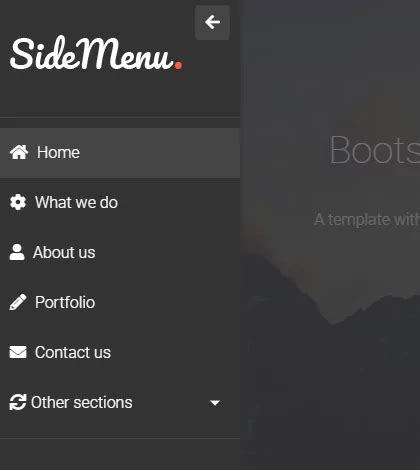 Image result for Bootstrap Sidebar Source Code