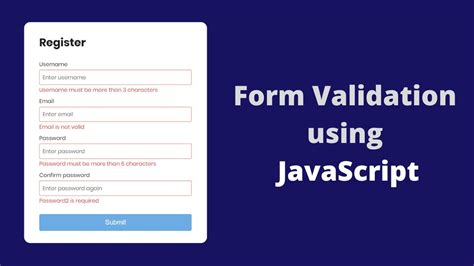 JavaScript Form Validation に対する画像結果
