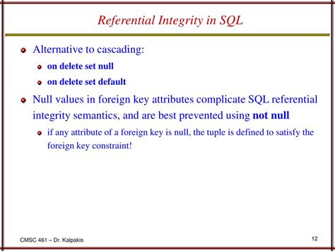 Referential Integrity SQL に対する画像結果