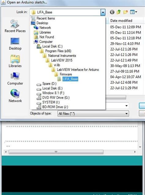Program LabVIEW Arduino に対する画像結果