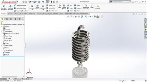 Bildergebnis für SolidWorks Spring Design Tutorial