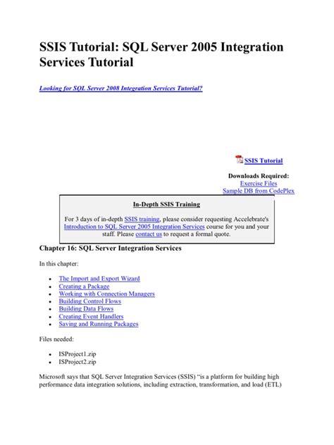 SSIS SQL Tutorial に対する画像結果