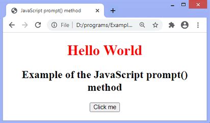 Image result for JavaScript Prompt Box