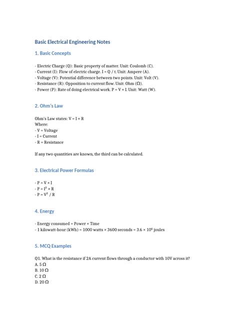 Image result for Basic Electrical Notes