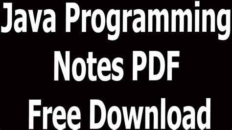 Afbeeldingsresultaten voor Free Printable Java Programming Notes