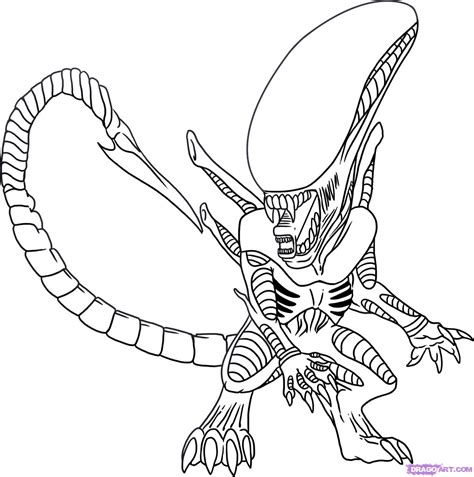 Alien vs Predator Coloring Pages に対する画像結果