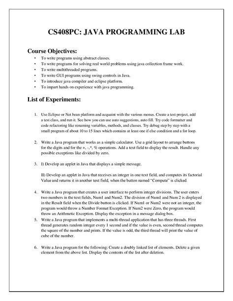 Image result for Java Lab Programs