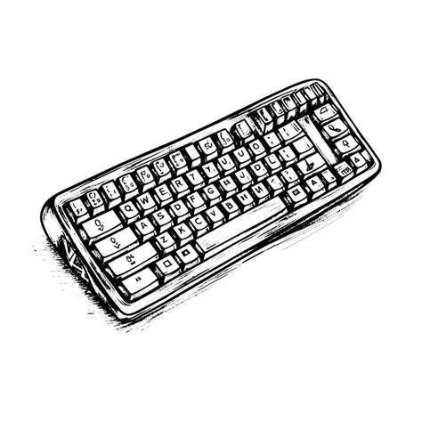 Toradh íomhá ar Computer Keyboard Vector Drawing