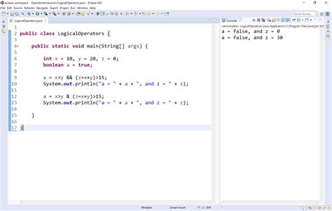 Toradh íomhá ar Operators in Java