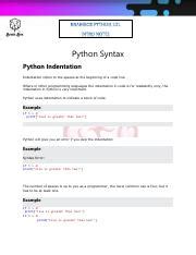 Image result for Python Syntax