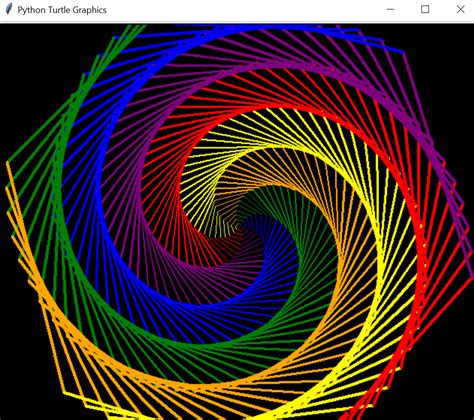 Random Color Python Turtle に対する画像結果
